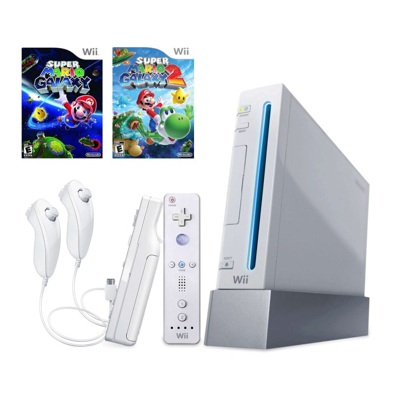 Wii Console: Super Mario Galaxy 1 & 2