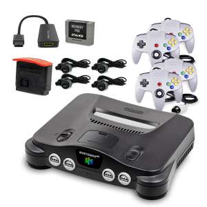 Nintendo 64 Console Complete Accessories: Memory Pack, Expansion, Extension Cables, HDMI Converter